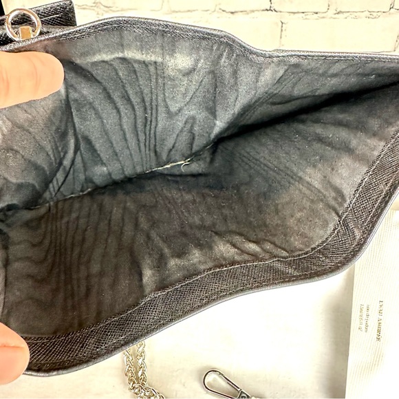 PRADA Black Saffiano Leather Compact wallet Crossbody - Picture 9 of 16